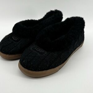 UGG Women's 1871 Black Rylan Slippers Women's Size 7 Leather Sheepskin